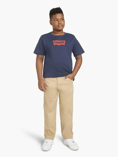 

Брюки узкого кроя 511 из матовой замши Levi's, бежевый