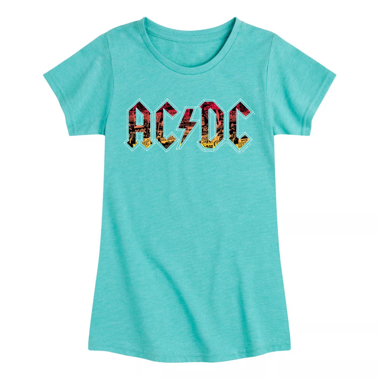 

Футболка с логотипом ACDC для девочек 7–16 лет Licensed Character, синий