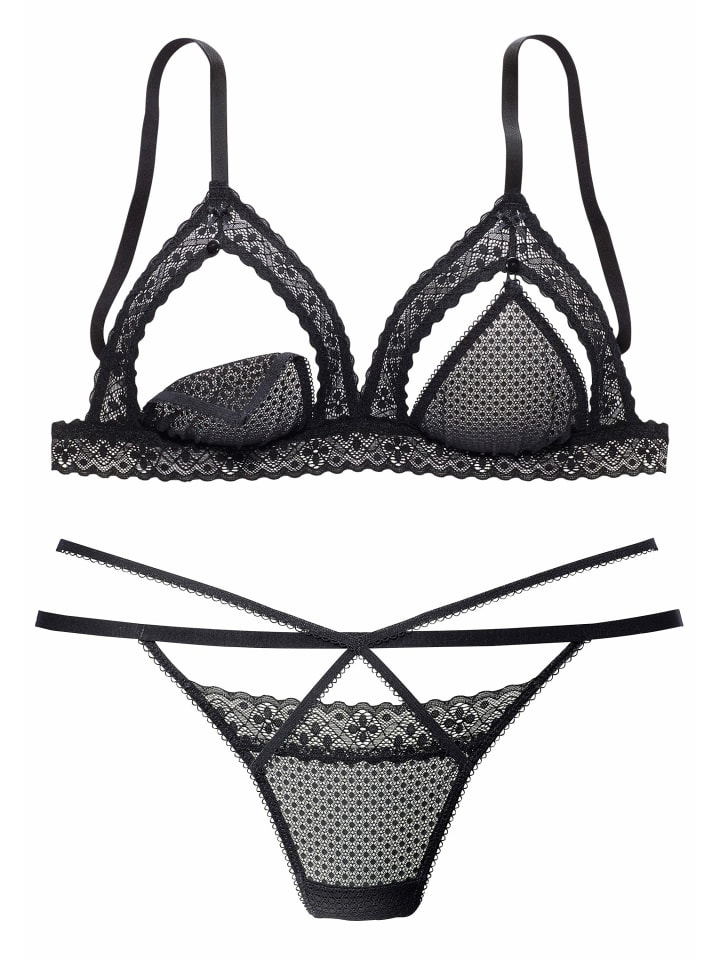 

Бюстгальтер без косточек PETITE FLEUR GOLD Set: Ouvert-BH, черный