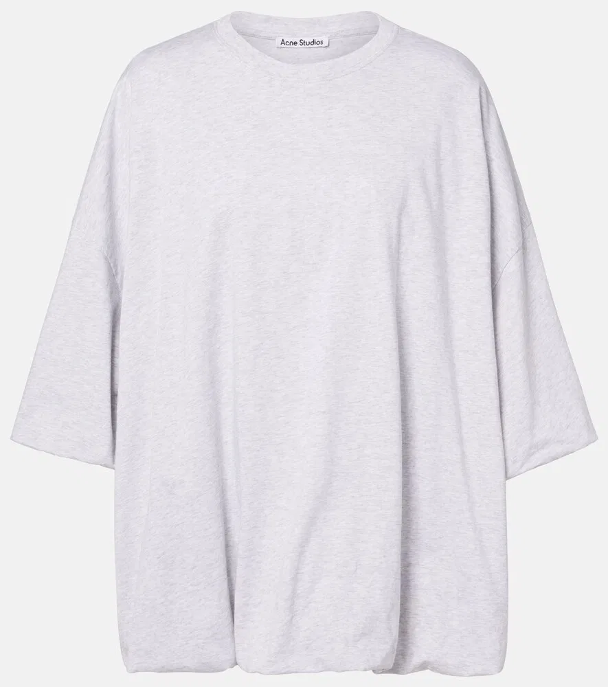Топ из хлопкового трикотажа Acne Studios, серый