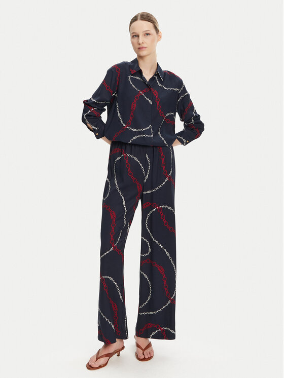 Брюки свободного кроя WW0WW44542 Tommy Hilfiger, синий — фото 2