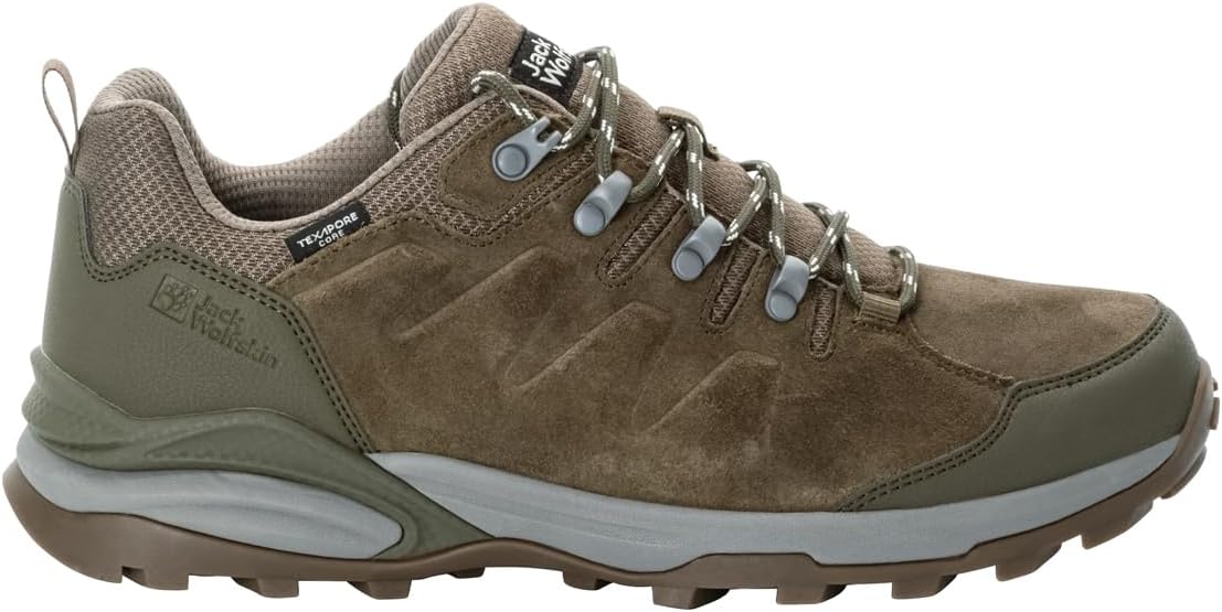 Мужские походные кроссовки Jack Wolfskin Refugio Texapore Low M, Cold Coffee — фото 3