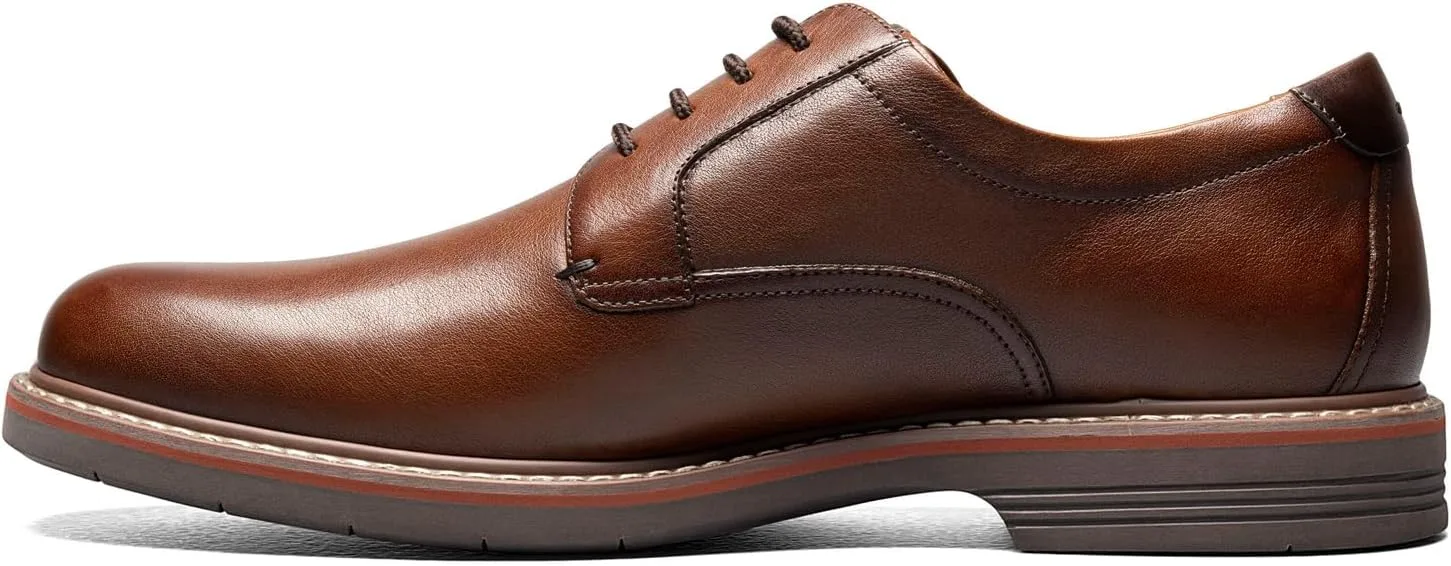 Мужские туфли Oxford Florsheim Norwalk с гладкой передней частью, коньячный — фото 4
