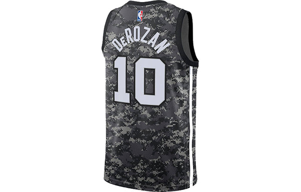 Спортивная футболка nba city limited jersey sw fan edition 2018-19 season spurs black camouflage Nike, черный — фото 2