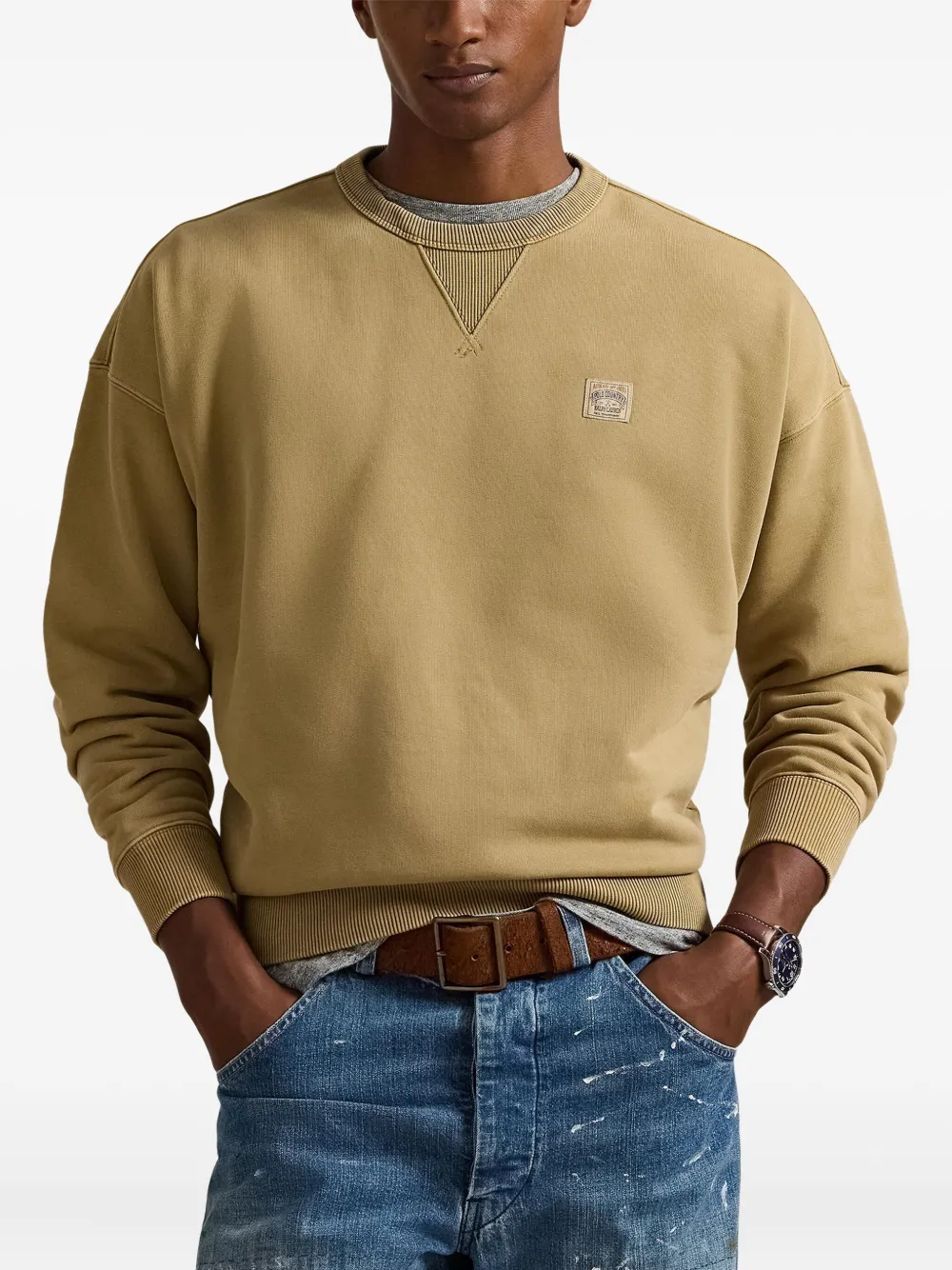 Толстовка с круглым вырезом Polo Ralph Lauren, коричневый — фото 3