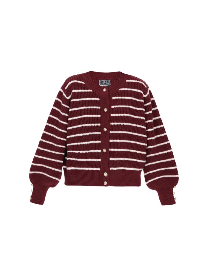 

DreiMaster Женский кардиган винно-красного цвета, кремового оттенка