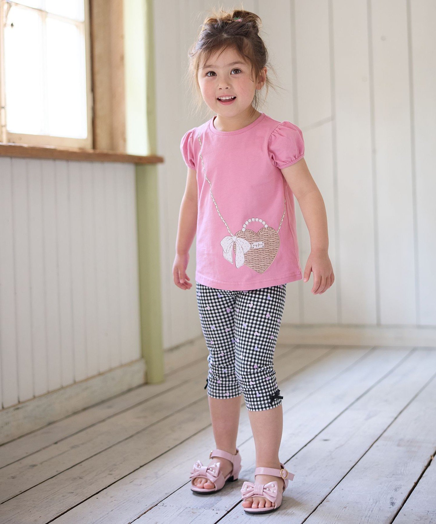Футболка с коротким рукавом и принтом «7 дней» ANY KIDS, Pink x Pochette [012]