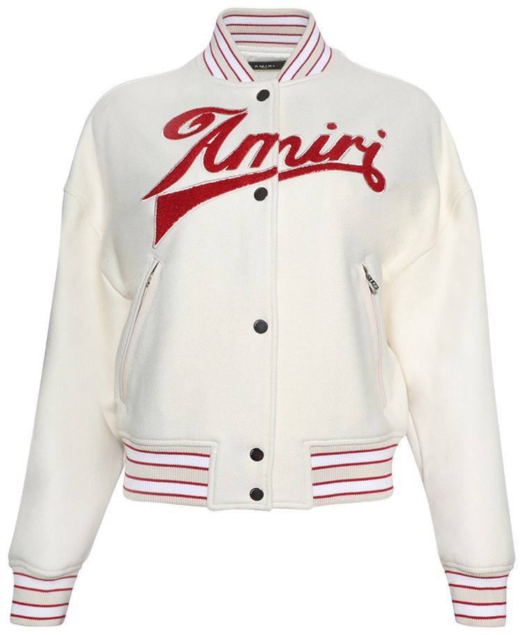 

Куртка Amiri Varsity Jacket 'Alabaster', белый