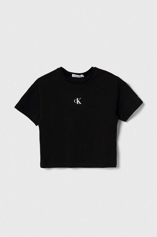 

Детская хлопковая футболка Calvin Klein Jeans, черный