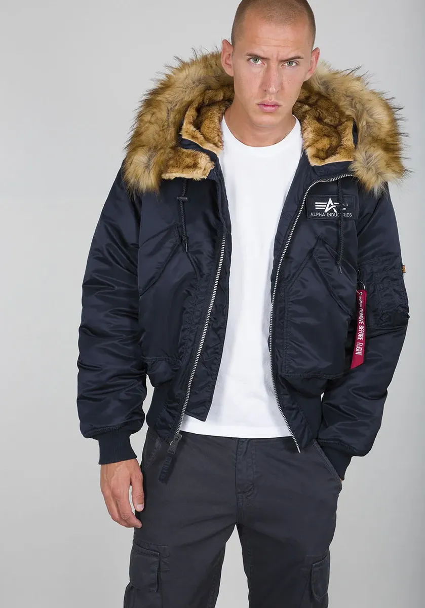 

Куртка-бомбер Alpha Industries "45P Hooded Custom", с капюшоном, синий
