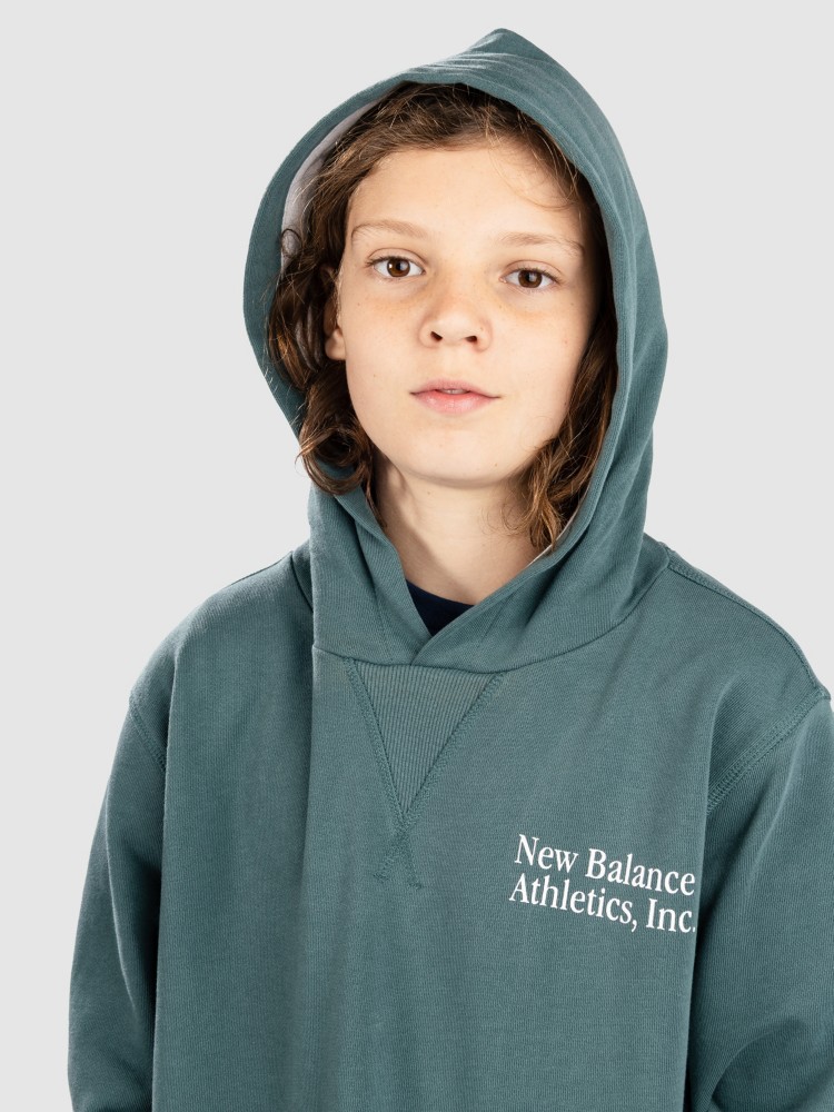 Толстовка New Balance Athletics Runners Arent Nrml Graphic FT Kids Hoodie, new spruce — фото 4