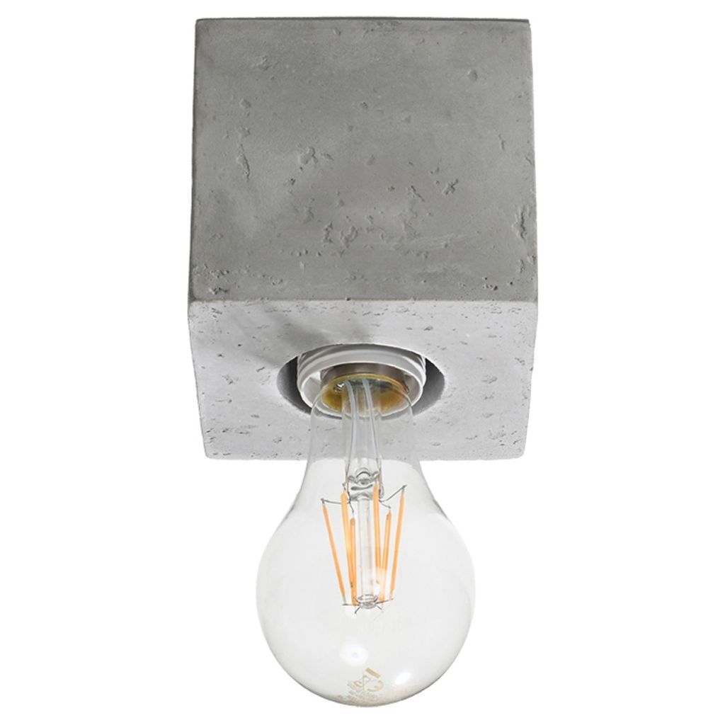 

Потолочный светильник АРИЗ бетон 1хЕ27 60Вт бетон 10х10х10см Sollux Lighting
