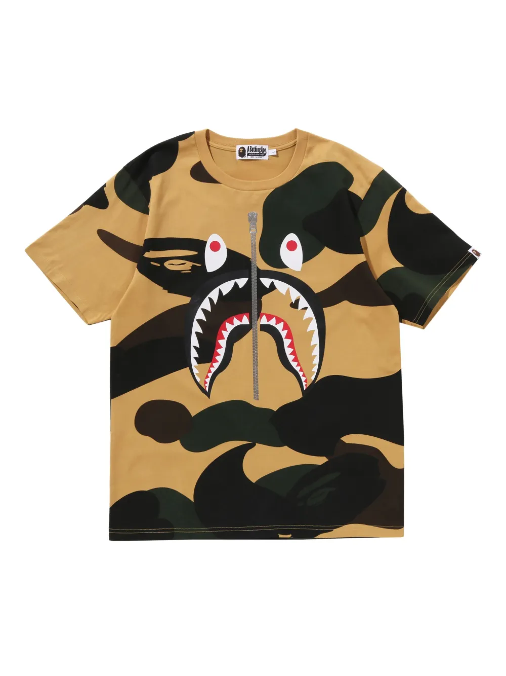 

Камуфляжная футболка «Атака акулы» A BATHING APE, желтый