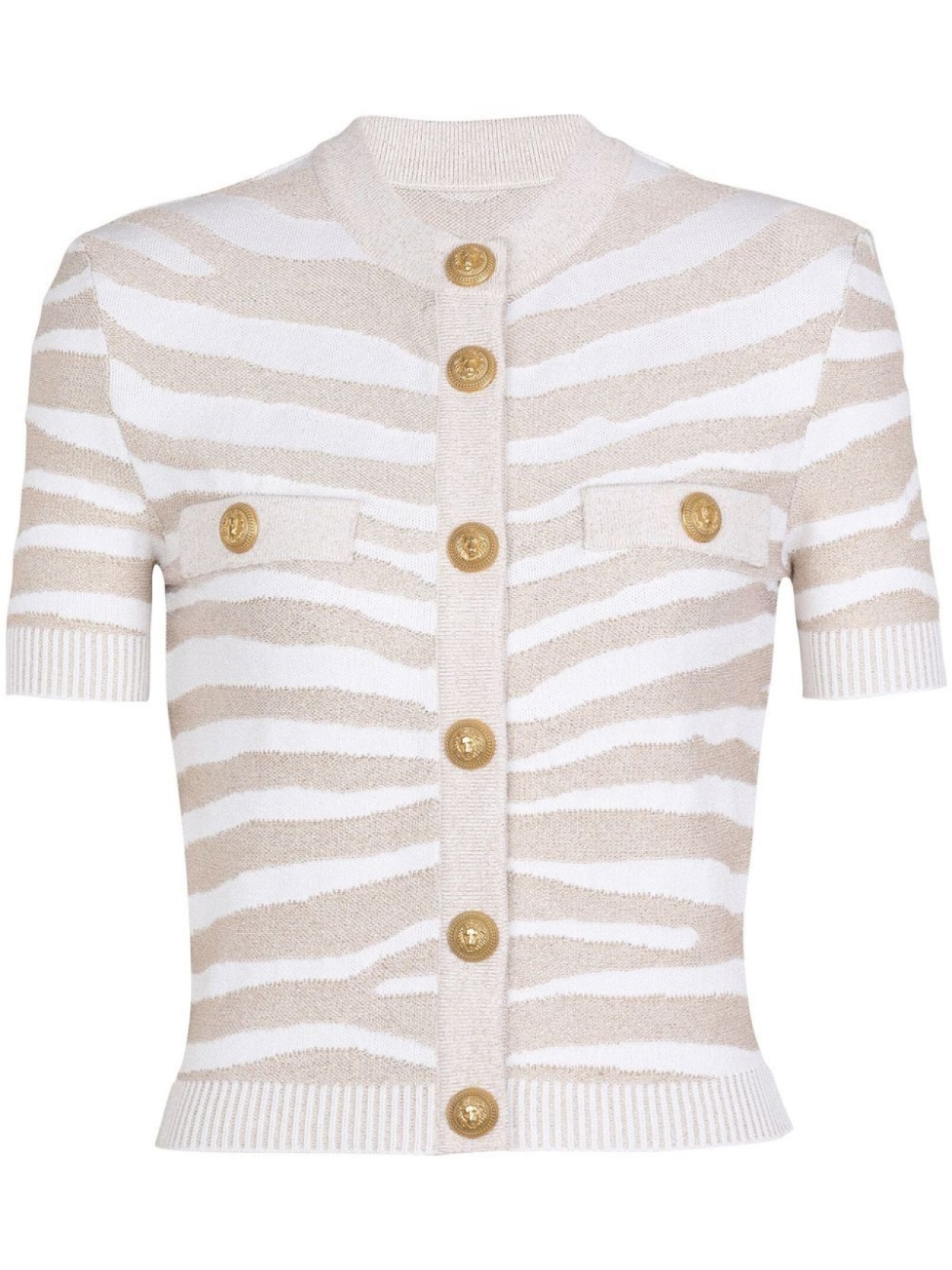 

Balmain button-detail knitted cardigan, нейтральный цвет