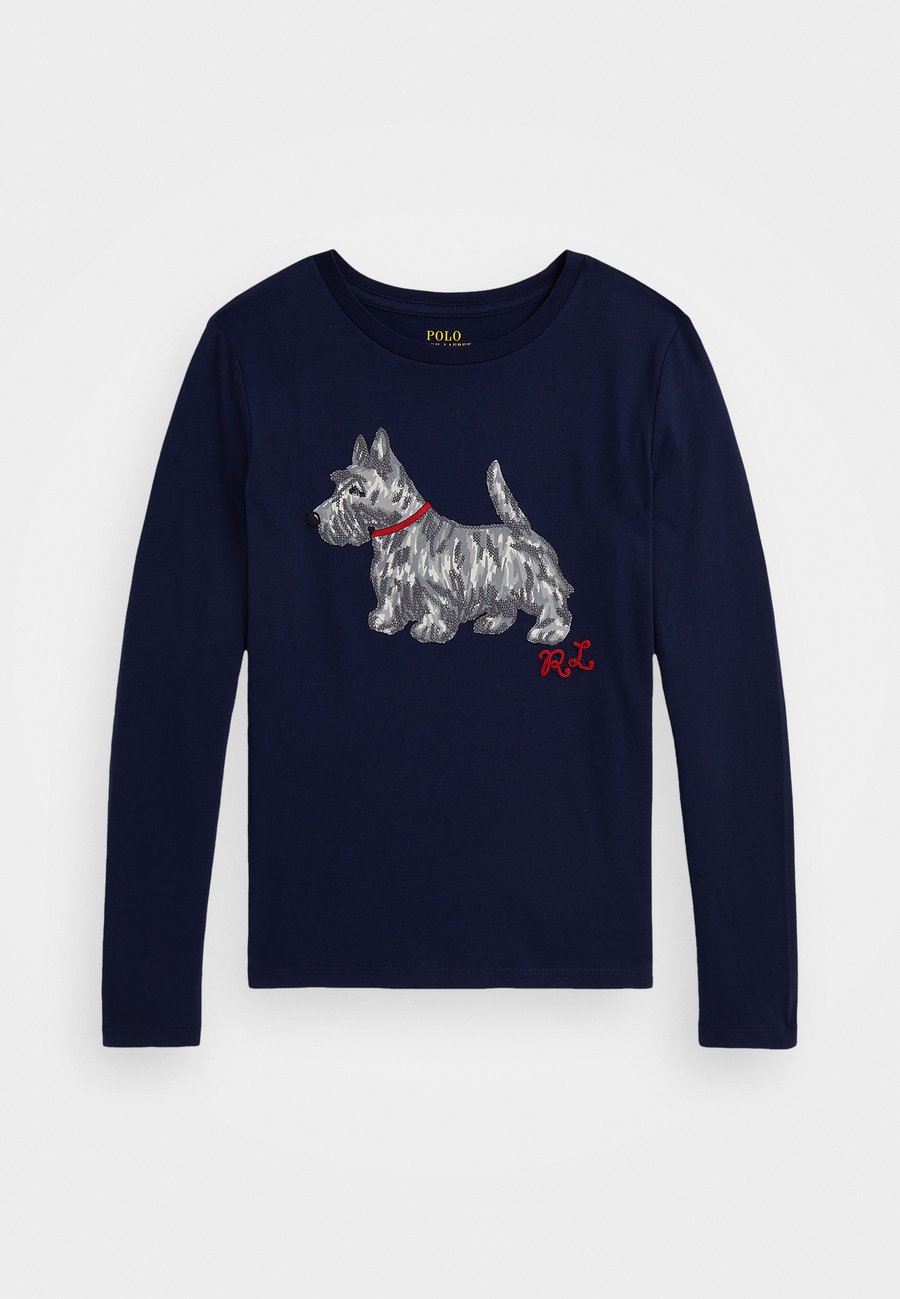 

Топ Polo Ralph Lauren DOG PRINT COTTON LONG SLEEVE TEE, Refined Navy/Blue