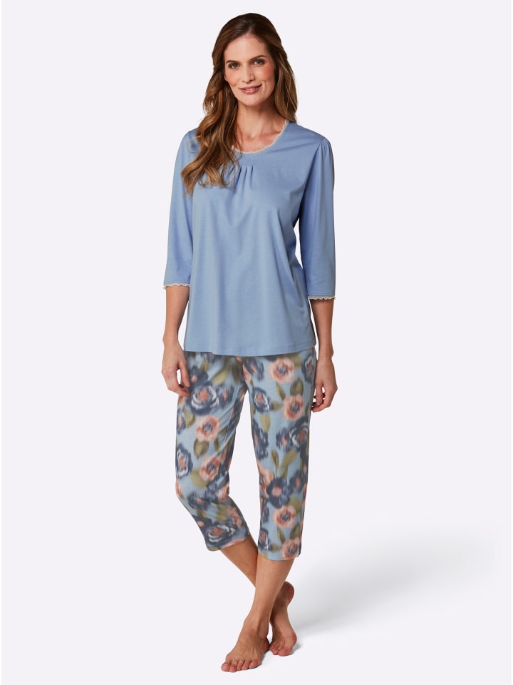 

WITT WEIDEN Пижама с принтом светло-голубого и салатового цвета