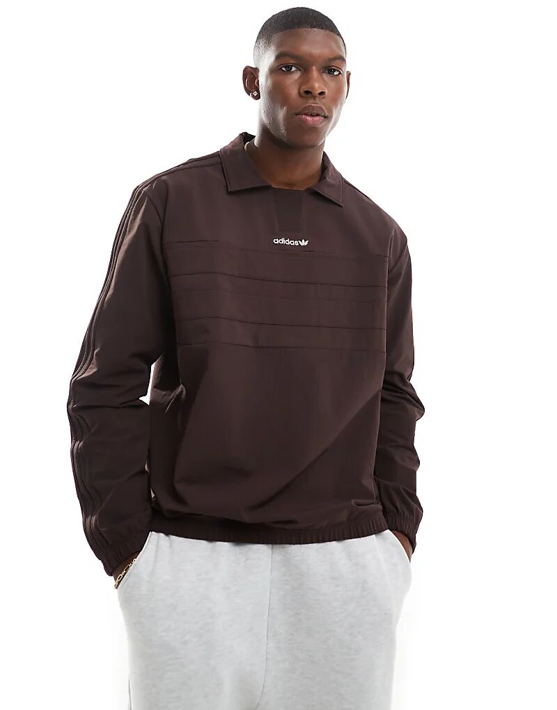 

Поло с длинным рукавом в коричневом цвете adidas Originals