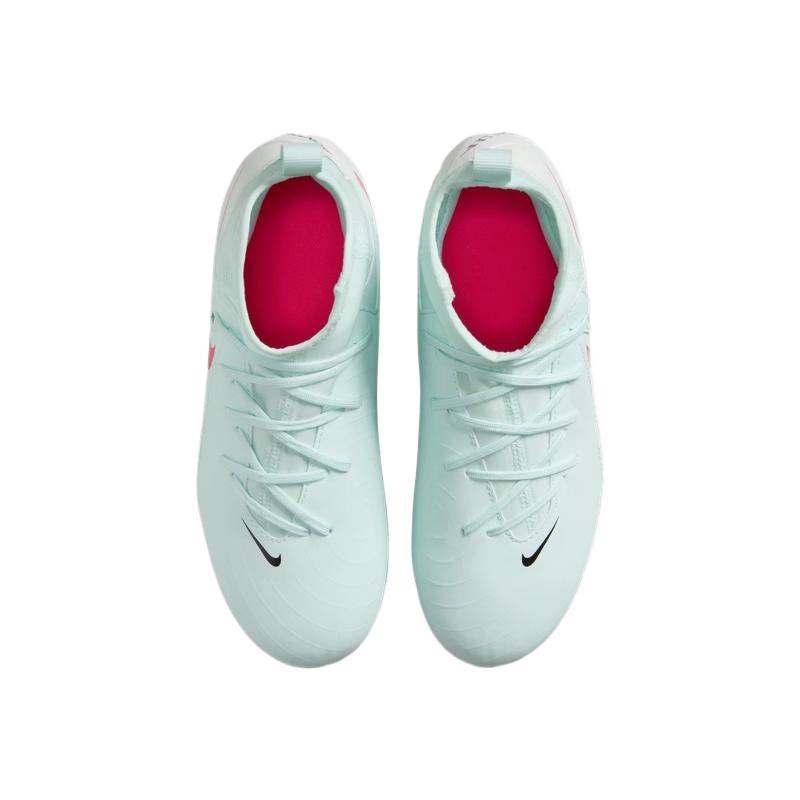 Nike Phantom Luna 2 нескользящие амортизирующие полувысокие детские футбольные бутсы mint green/atomic red/gray black kids' — фото 4