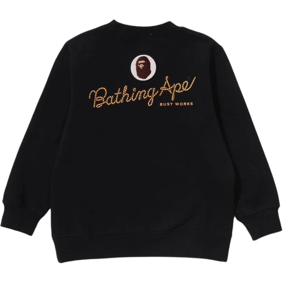 Детский свитшот Crew Neck Moderate A BATHING APE, черный — фото 2