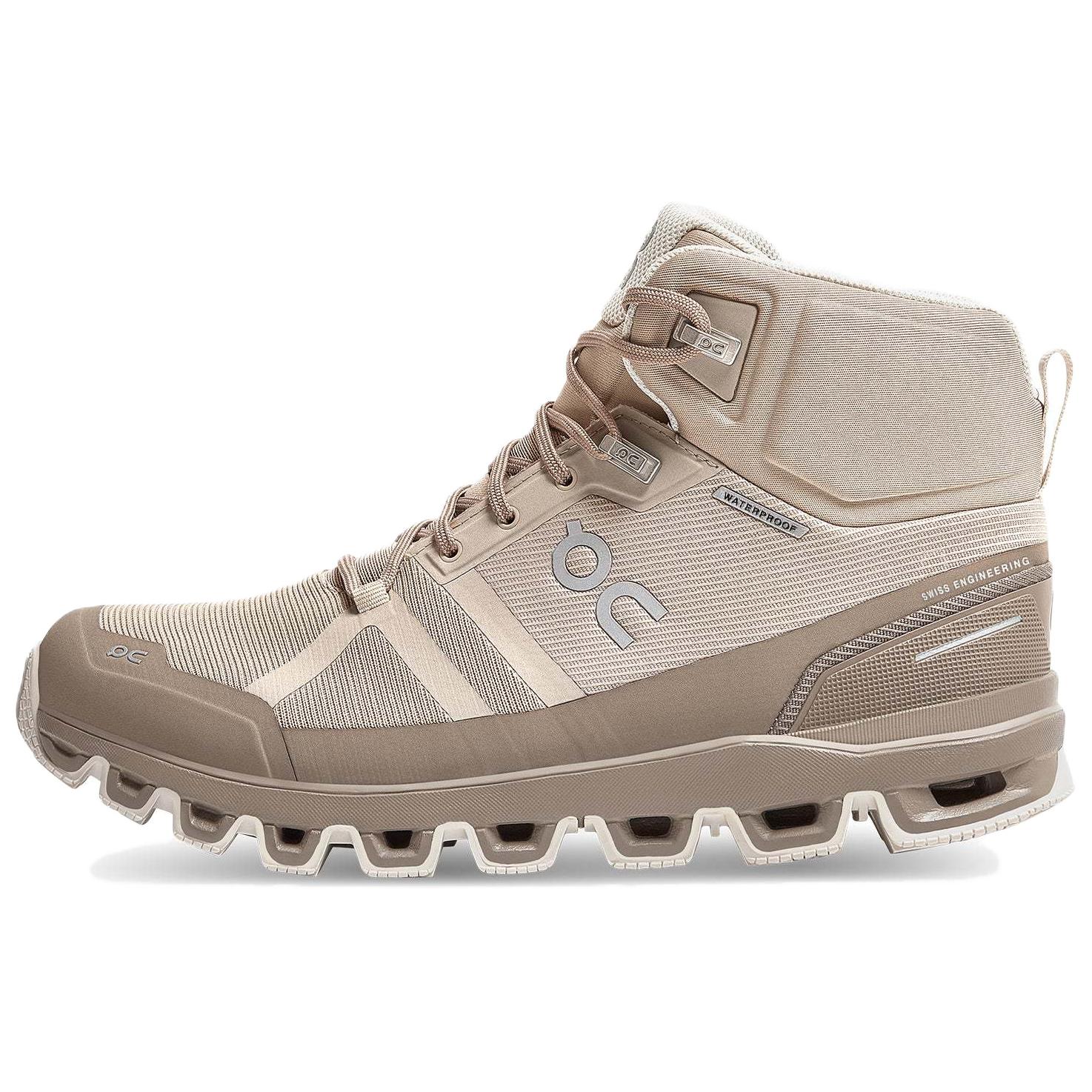 

On Износостойкие и водонепроницаемые высокие походные ботинки Cloudrock для женщин beige brown