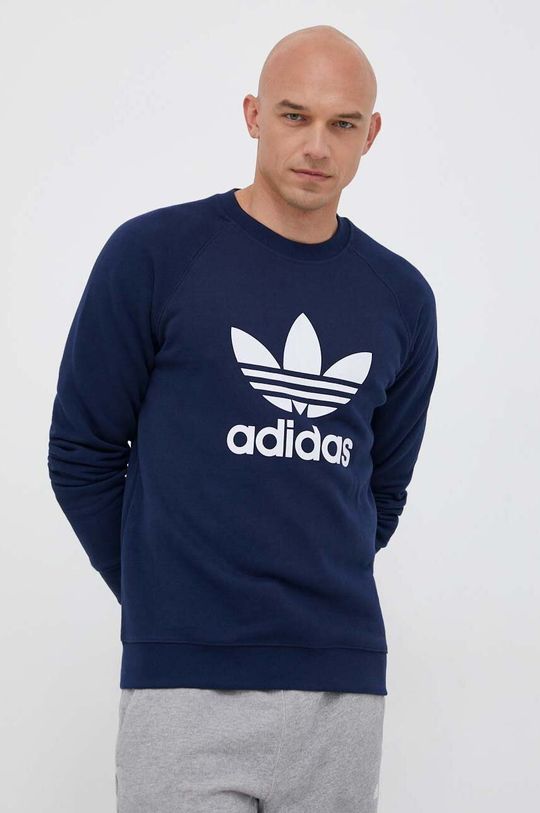 

Хлопковая толстовка adidas Originals, темно-синий