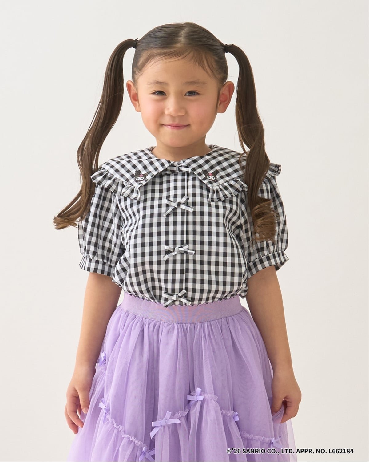 Блузка с вышивкой Hello Kitty/Kuromi разных расцветок Lycee mine, Black