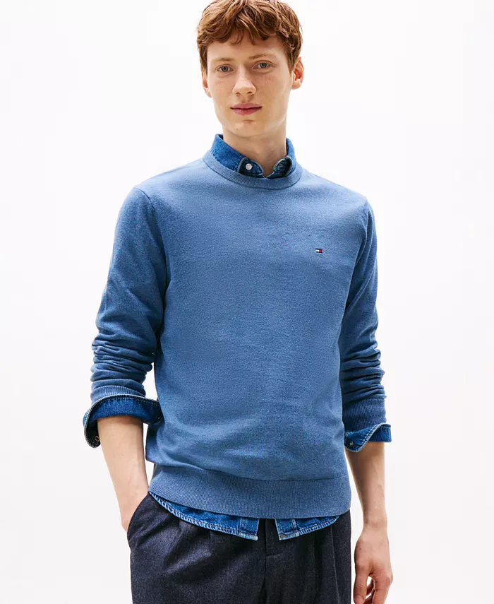 

Мужской базовый свитер с круглым вырезом Tommy Hilfiger, синий