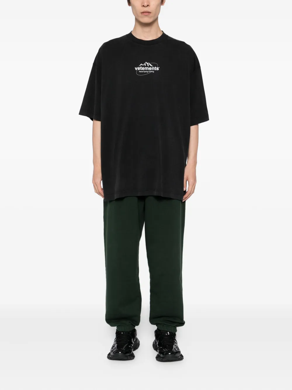 Брюки с вышитым логотипом VETEMENTS, зеленый — фото 2