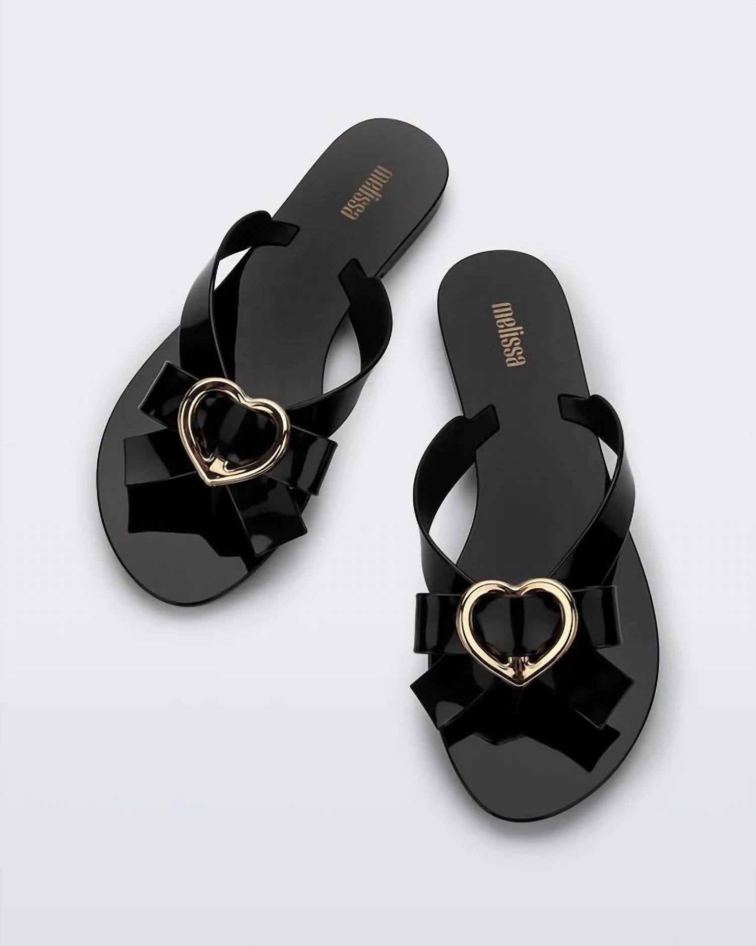 Женские сандалии Harmonic Heart черного цвета Melissa