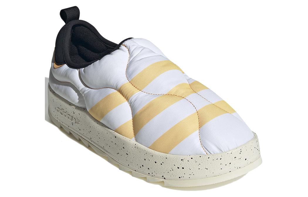 Слипоны-дутики Adidas Originals Puffylette Unisex, белый/желтый — фото 3