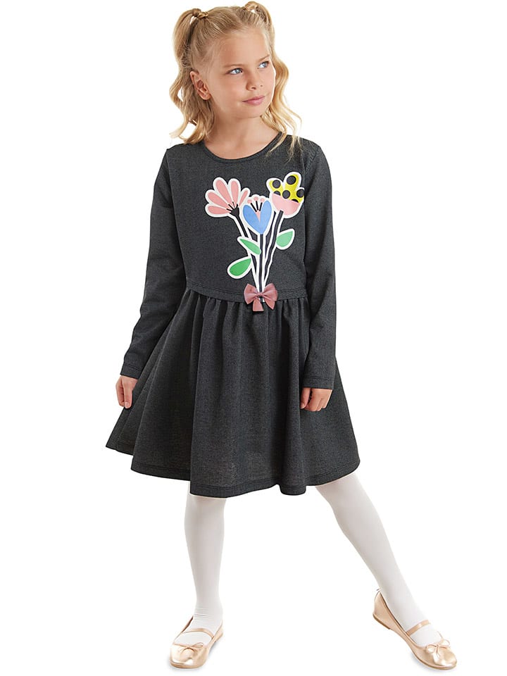 

Платье Denokids Kleid Flower Bouquet, антрацит