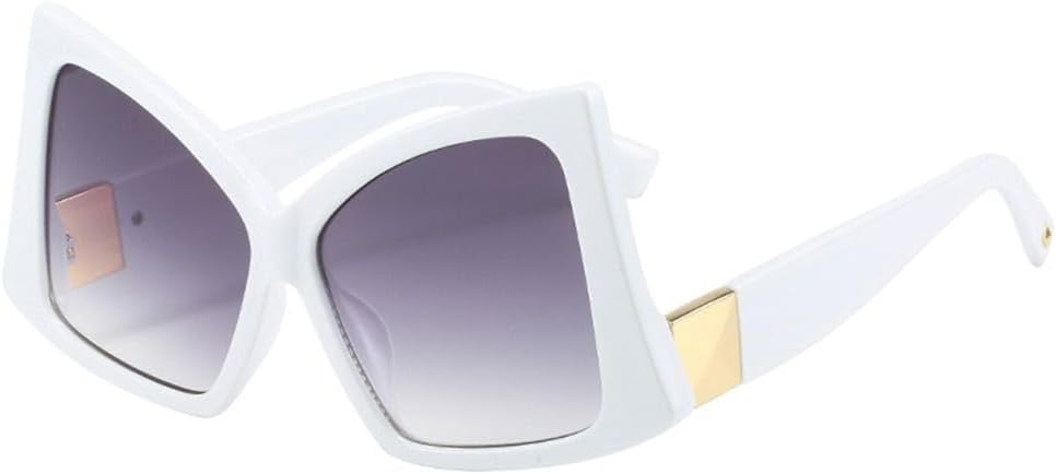 

Уникальные большие солнцезащитные очки в стиле панк с бабочками для женщин и мужчин. Модные солнцезащитные очки с градиентным переходом цвета, защитные очки от УФ-излучения UV400 для спорта WNCKSQ, White