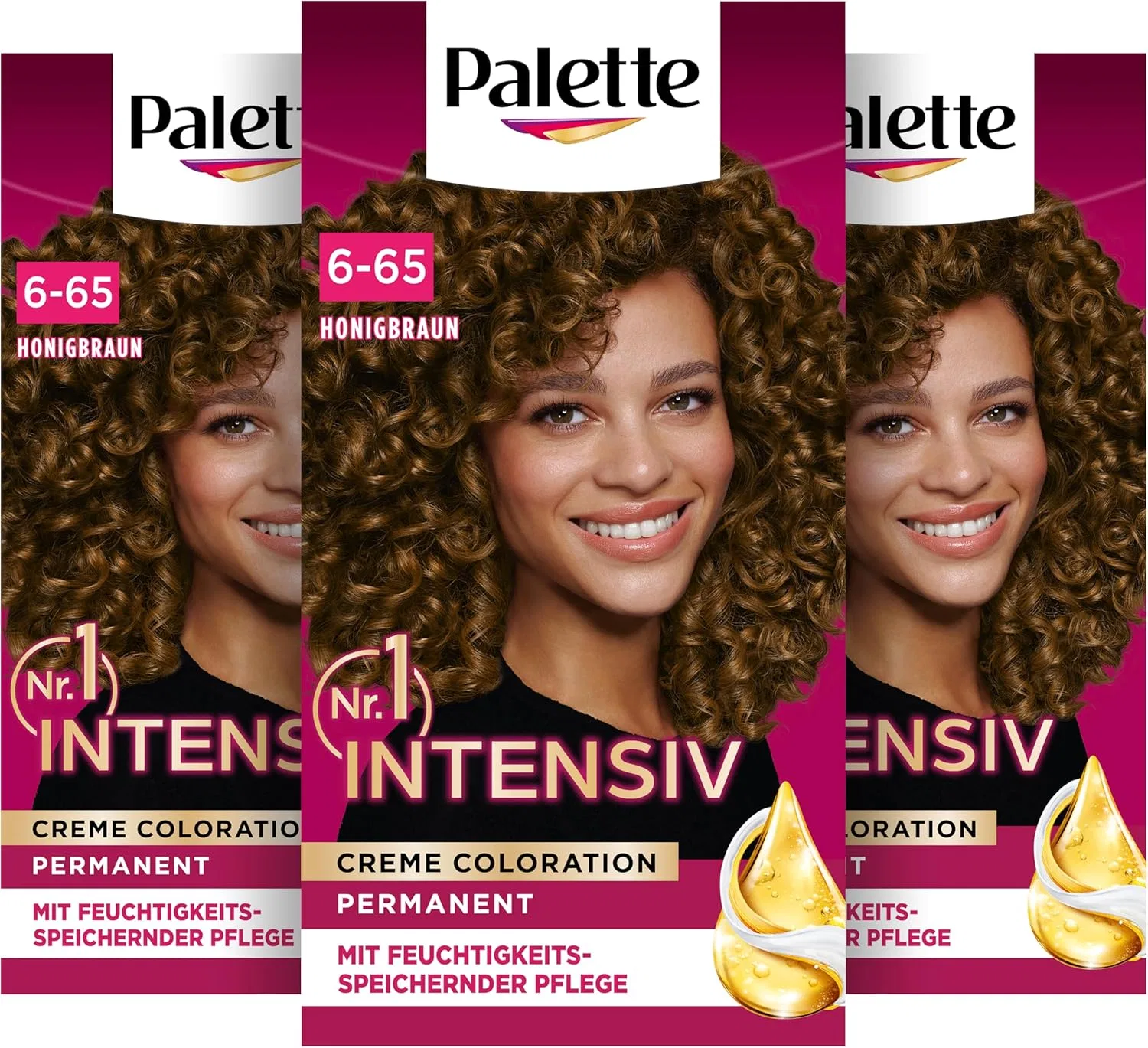 Стойкая крем-краска для волос Palette Intensive 6-65/645 медовый коричневый (3 x 115 мл) Palette