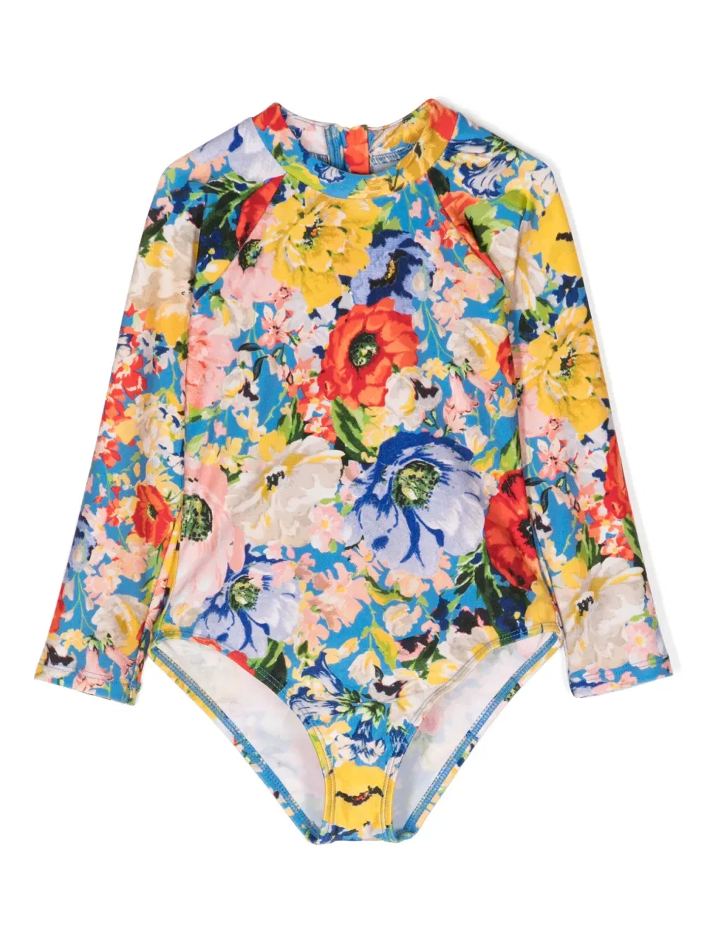 Купальник с цветочным принтом и круглым вырезом Zimmermann Kids, мультиколор