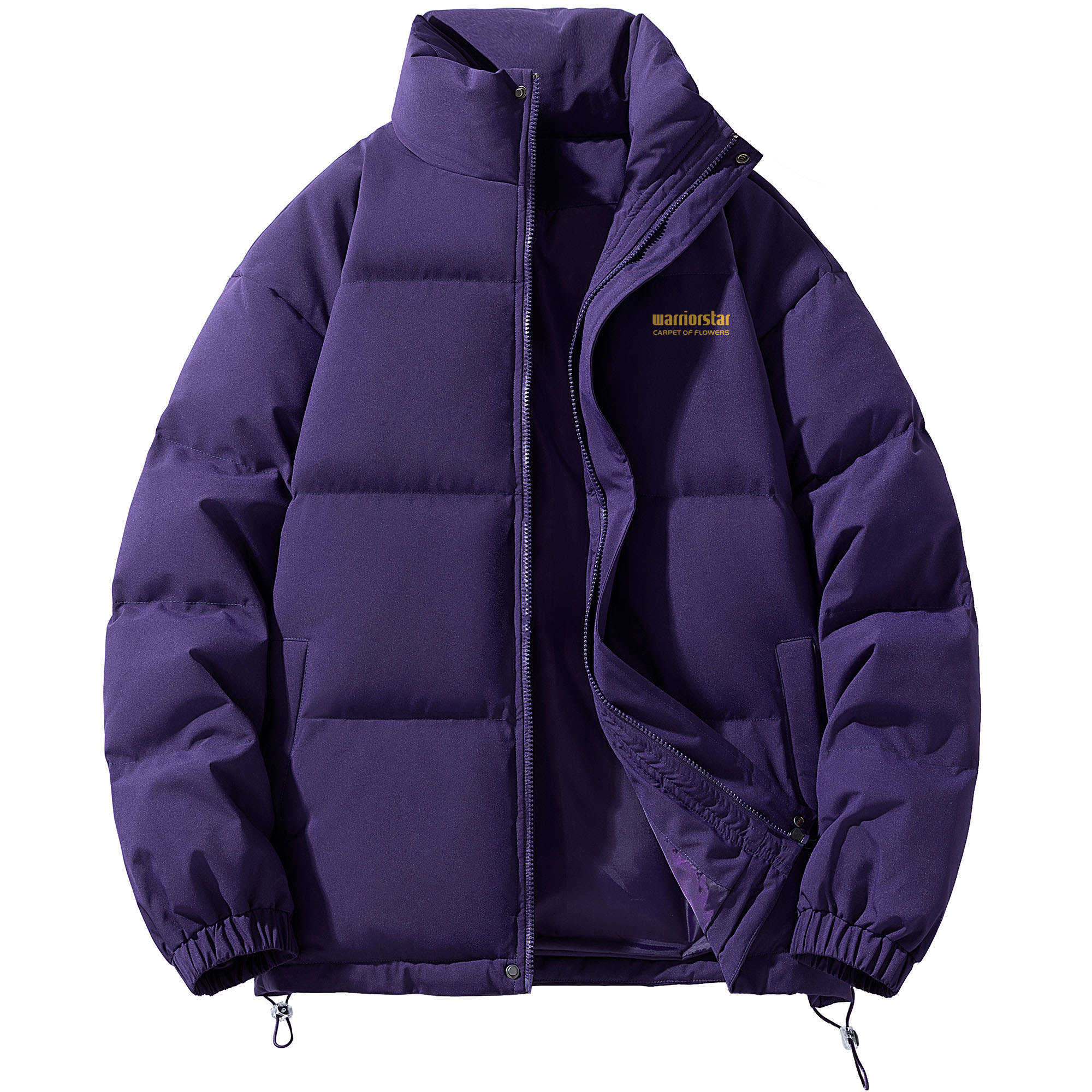 

Пуховик Unisex Stand Collar утепленный стеганый WARRIOR, темно-фиолетовый
