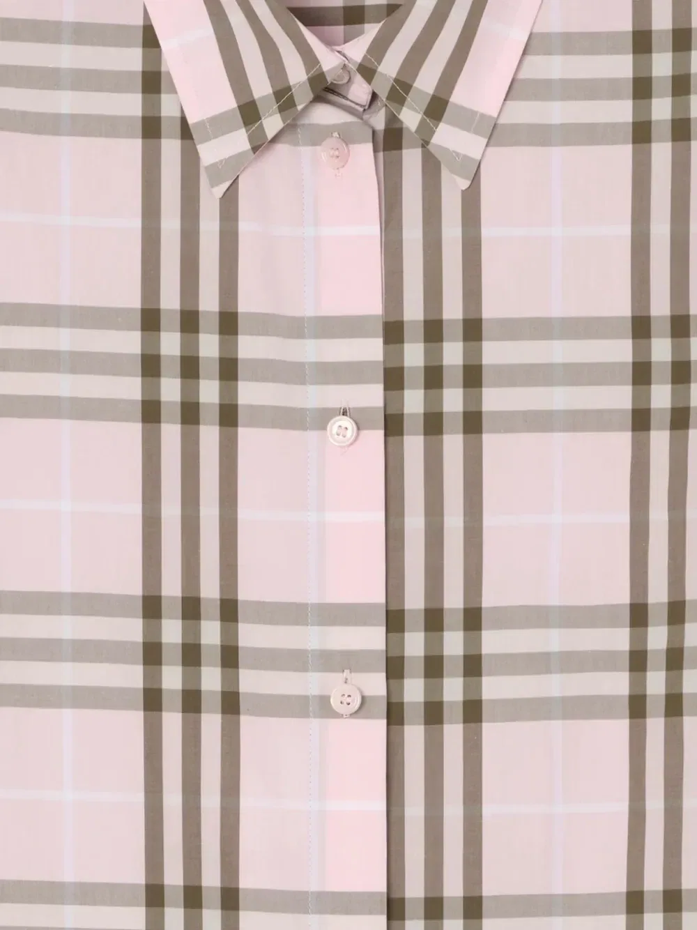 Рубашка Burberry, женская, розовый, клетка — фото 4