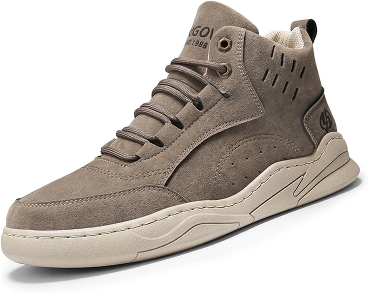 

Мужские зимние теплые кроссовки с плюшевой подкладкой, повседневная обувь для улицы, противоскользящие комфортные зимние ботинки для мужчин Abborora, хаки