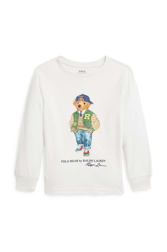 

Детская хлопковая рубашка с длинным рукавом Polo Ralph Lauren, белый
