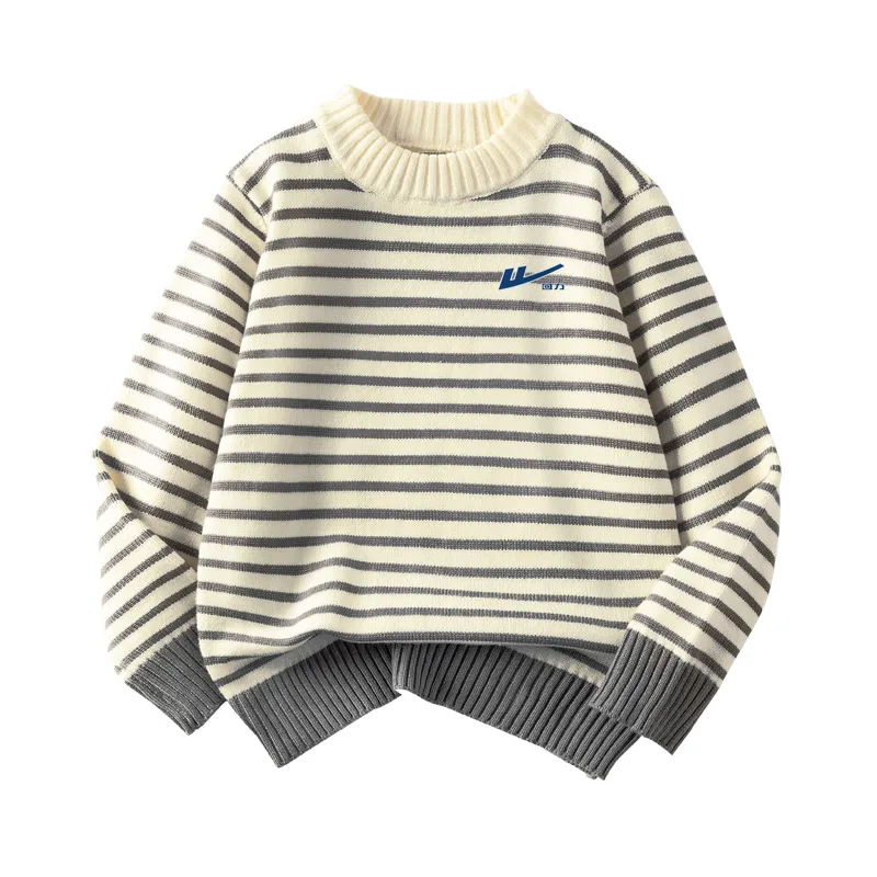 Детский свитер с круглым вырезом WARRIOR, Apricot/H Silver-Edged Blue Label K