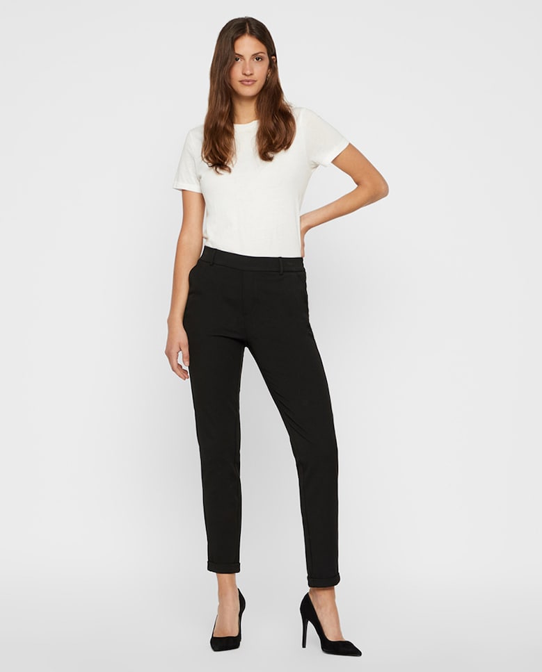

Однотонные женские брюки с нормальной талией Vero Moda, черный