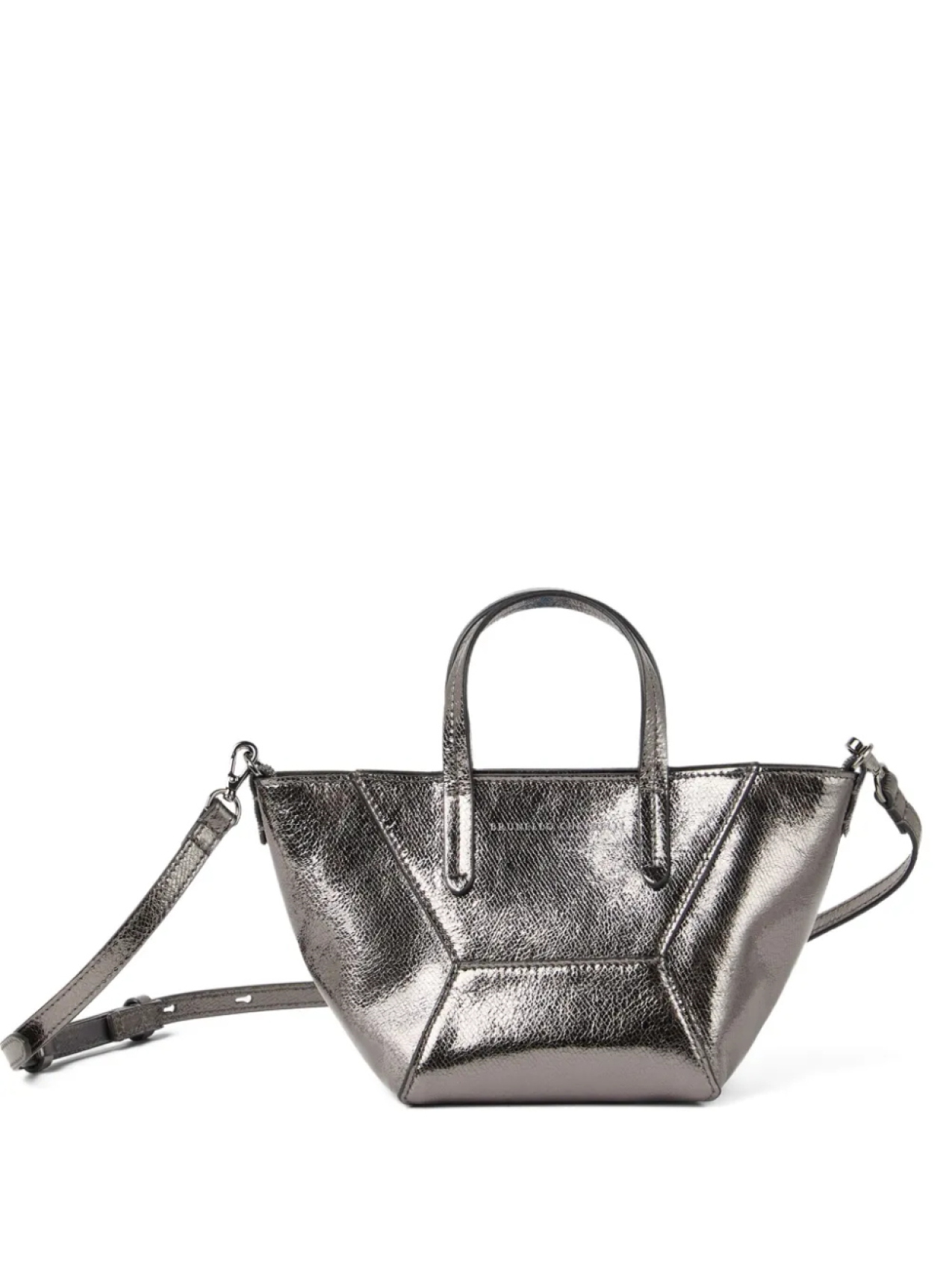 

Brunello Cucinelli мини-сумка BC Duo, серебряный