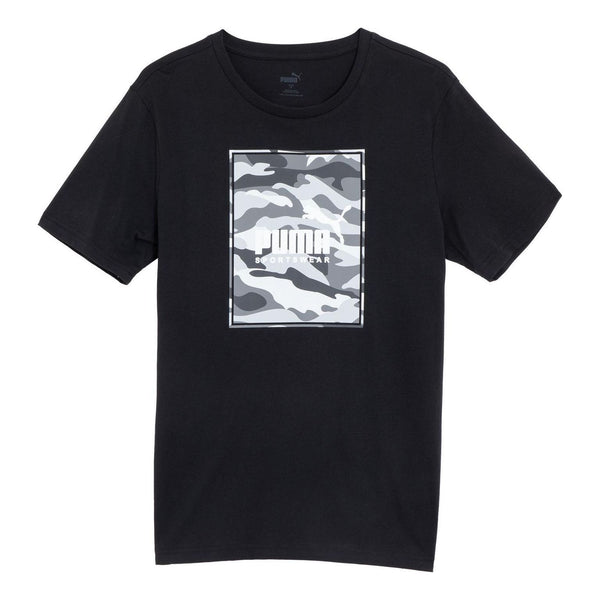 

Футболка box logo camo lifestyle t-shirt 'black' Puma, черный