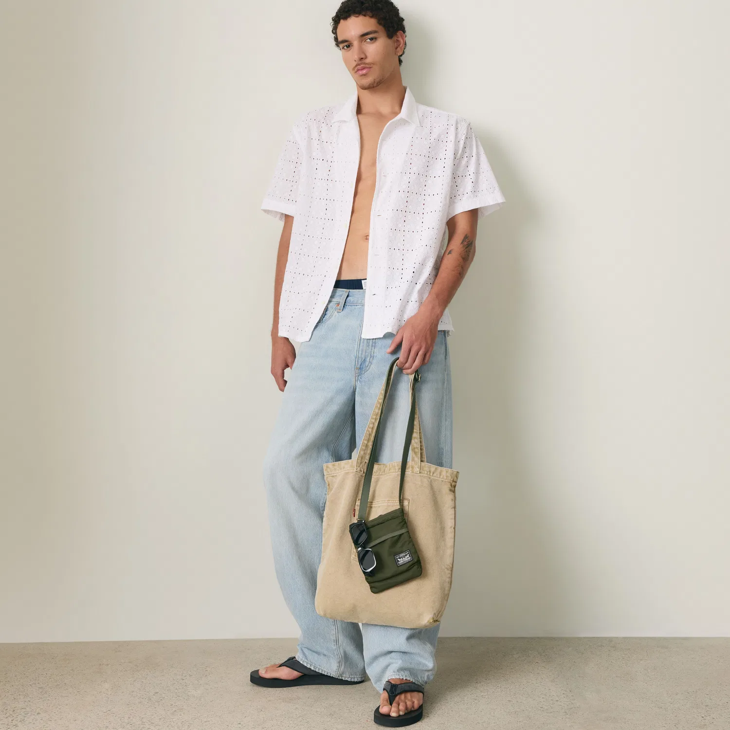 Рубашка с перфорацией Sunset Camp Levi's, White
