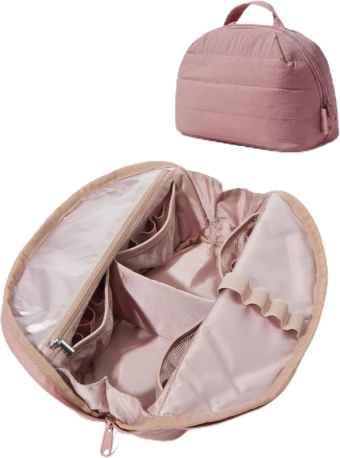 Женская складная косметичка BAGSMART Bagsmart, Dark Pink