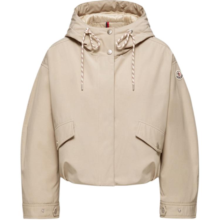 

Пуховая куртка с эвкалиптовым принтом, коллекция SS26, женская Moncler, бежевый