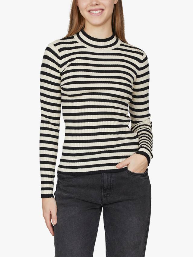 

Топ с полосками и рубчиком Huga Sisters Point, Black/Multi