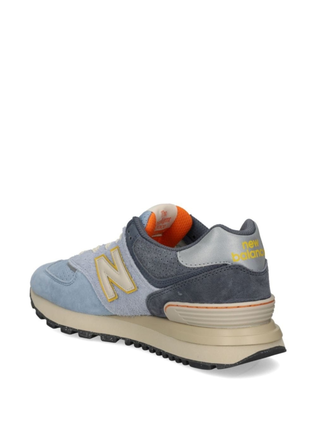 New Balance кроссовки 574 на шнуровке со вставками, синий — фото 3