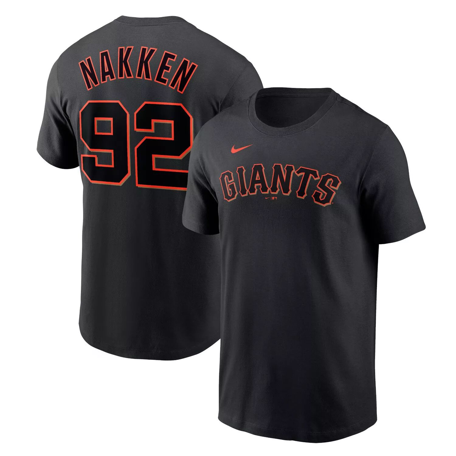 Мужская черная футболка с именем и номером San Francisco Giants Alyssa Nakken Nike — фото 4