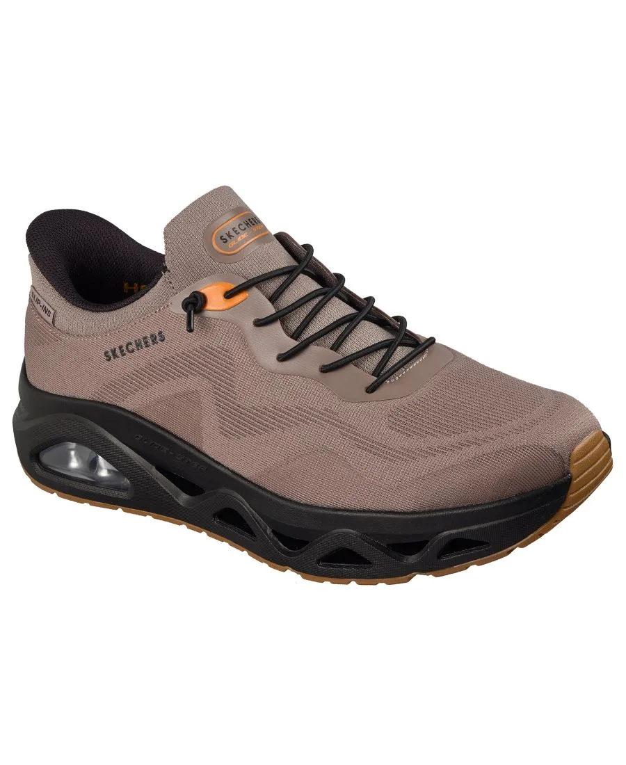 Мужские слипоны: UNO Glide-Step - Air Gliders - повседневные кроссовки от Finish Line Skechers, коричневый, черный