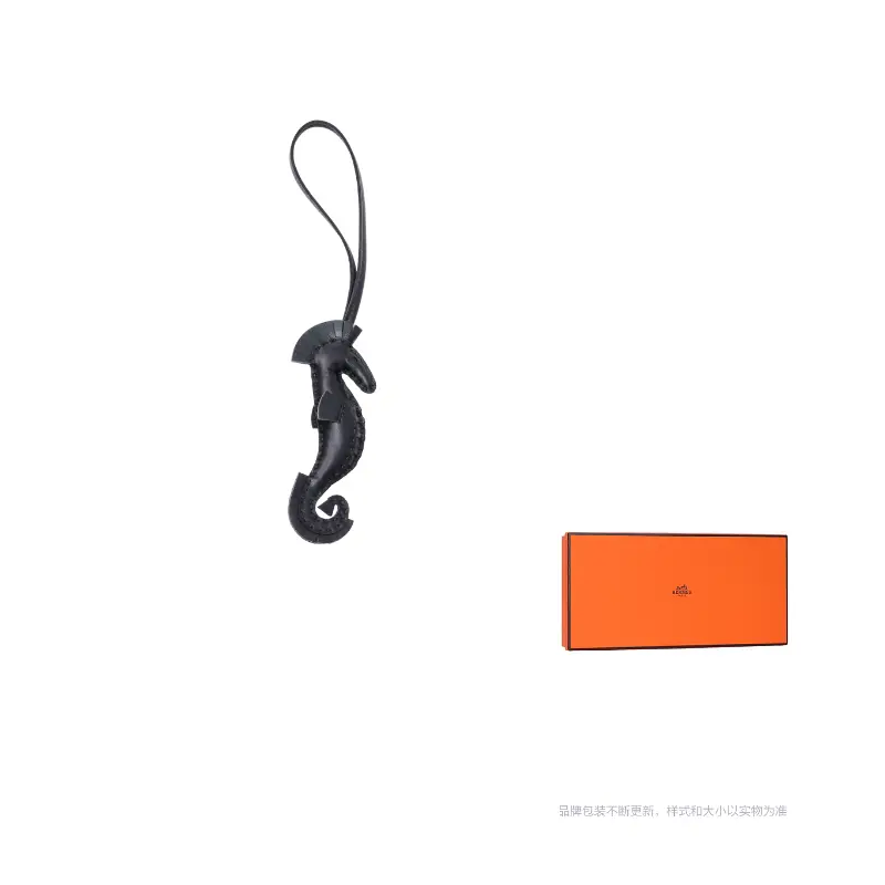 

HERMES Овчинный брелок унисекс черный, Black
